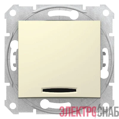 Выключатель 1-кл. СП Sedna 10А IP20 (сх. 1а) 250В с син. подсветкой механизм беж. SchE SDN1400147