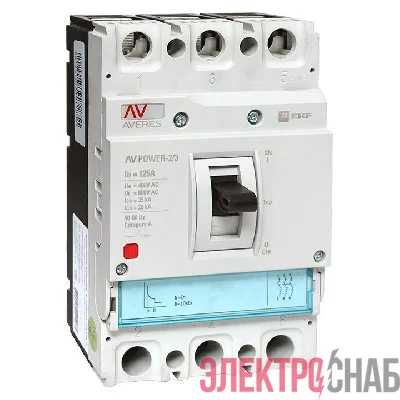 Выключатель автоматический 3п 125А 35кА AV POWER-2/3 TR AVERES EKF mccb-23-125-TR-av