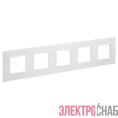 Рамка 5-м SKANDY SK-F25W стекло арктич. бел. IEK SK-M52-G-K01