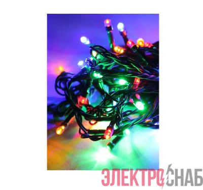 Гирлянда светодиодная 100LED шнур 13м IP44 удлинение до 6шт. тепл. бел. Космос KOC_GIR100_WW_IP