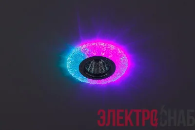 Светильник DK LD6 BL/WH декор cо светодиодной подсветкой голубой ЭРА Б0019210