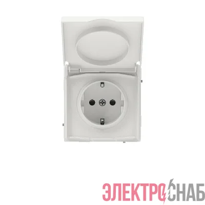 Розетка силовая KANT IP44 2P+E защ. шторки с крышкой бел. песок DKC 7010013