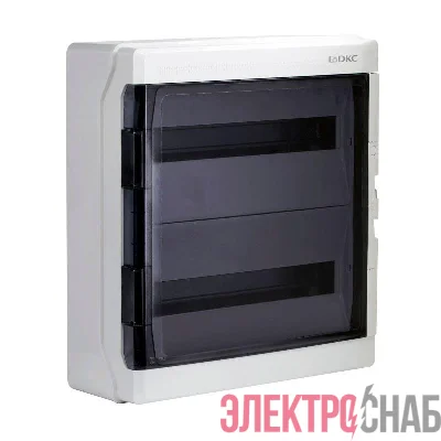 Щиток настенный 36мод. IP65 с дверцей с клеммн. блоком 63А сер. DKC RB36W6TGD