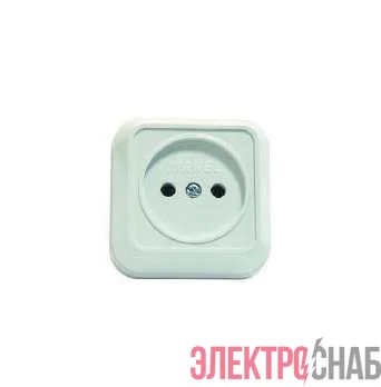 Розетка 1-м ОП 16А IP20 квадрат. без заземл. бел. Makel 45102