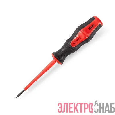 Отвертка диэлектрическая шлицевая 2.5х75 ПРОФИ КВТ 102998