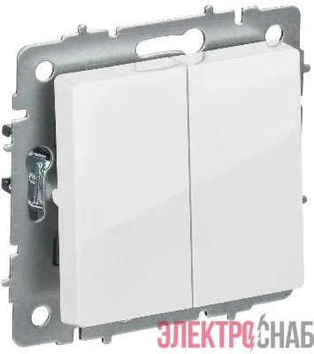 Выключатель перекрестный 2-кл. СП BRITE ВС10-2-3-БрБ 10А механизм бел. IEK BR-V23-0-10-K01