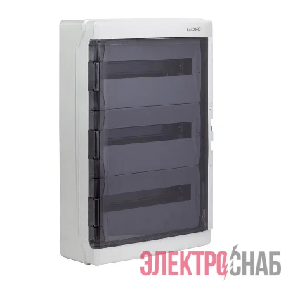 Щиток настенный ЩРн-п-54 54мод. IP65 с дверцей с клеммн. блоком 63А сер. DKC RB54W6TGD