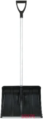 Лопата для уборки снега "Снеговик" 500х375х1355мм алюм. черенок; пластик. 68104