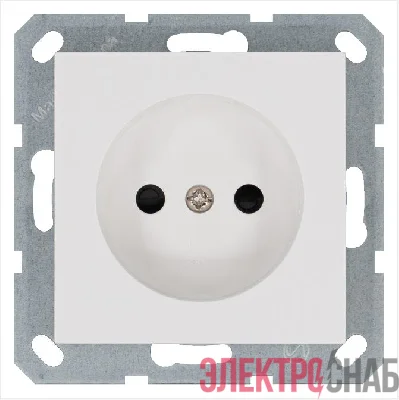 Розетка 1-м 16А IP20 без заземл. защ. шторки механизм бел. глянцевый Jasmart G5503W