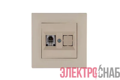 Розетка компьютерная CAT 5+гнездо Karea RIZZ крем Makel 88010035