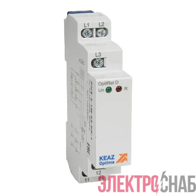 Реле контроля фаз OptiRel D PHS-3-1M-03-PP-1 чередования обрыва фаз 3Ф 1СО КЭАЗ 331988