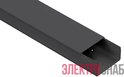Кабель-канал 100х40 L2000 пластик ЭЛЕКОР черн. IEK EL-KK10-100-040-1-K02
