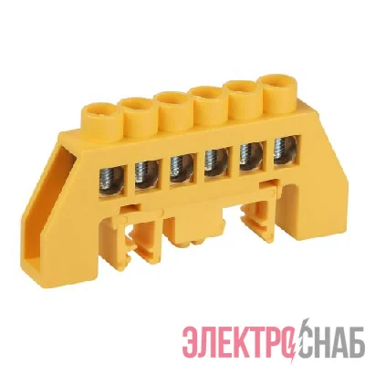 Шина PE земля в комбинированном изоляторе на DIN-рейку ШНИ-8х12-6-Д желт. NO-224-115 Эра Б0062977