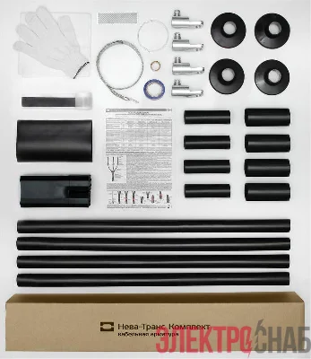 Муфта кабельная концевая наружн. уст. 1кВ 1КНТпН-4х(150-240) с болтов. наконечн. Нева-Транс Комплект 22020098