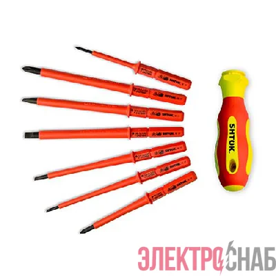 Набор диэлектрических отверток 7+1 (09345) SHTOK 376354