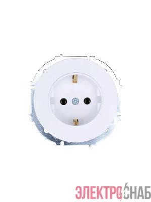 Розетка 1-м OSEN IP20 с заземл. ПБТ бел. LEZARD 743-0288-122B