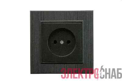 Розетка 1-м Karea LINE STAR без заземл. чер. Makel 86054022