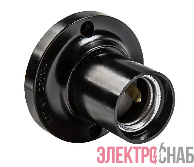 Патрон потолочный E27 Ф П-01 карболит. черн. IN HOME 4690612032238