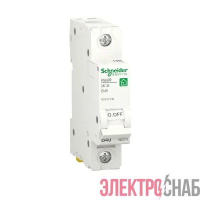 Выключатель автоматический модульный 1п B 40А Resi9 6000А SchE R9F02140