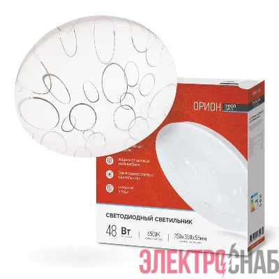 Светильник светодиодный DECO ОРИОН 48Вт 6500К 4320лм 230В 380х55мм IN HOME 4690612038629