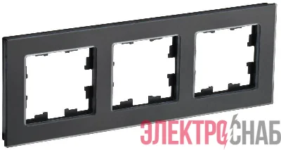 Рамка 3-м BRITE РУ-3-2-Бр стекло черн. матов. IEK BR-M32-G-31-K02