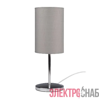 Светильник настольный JH3-01-gy E14 IP20 110х110х310мм метал.; ткань; PVC-пластик сер. JazzWay 5062368