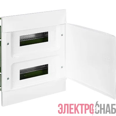 Щиток пластиковый встраиваемый Practibox S (в полые стены) 2х12 бел. дверь Leg 135562