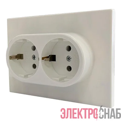 Механизм розетки 2-местн. с/з с з/ш СП Ugra 16А IP20 250В беж. GUSI С11Р6-003