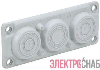 Ввод кабельный мембранный 6 отверстий d6-59мм IP65 сер. TITAN IEK TI-00D-MC-006-65