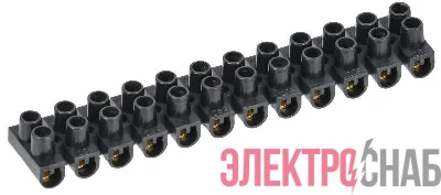 Колодка клеммная ЗВИ-3 н/г 1.0-2.5кв.мм 12 пар черн. IEK UZV5-003-04