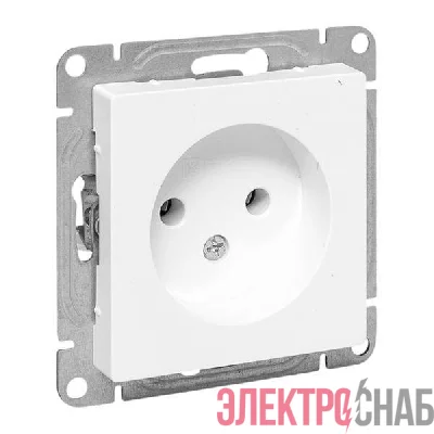 Розетка СП Эпика 16А без заземл. без шторок механизм бел. EKF UP1-SOW-100