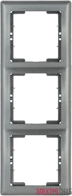 Рамка 3-м BOLERO РВ-3-БА верт. антрацит IEK EMB31-K95