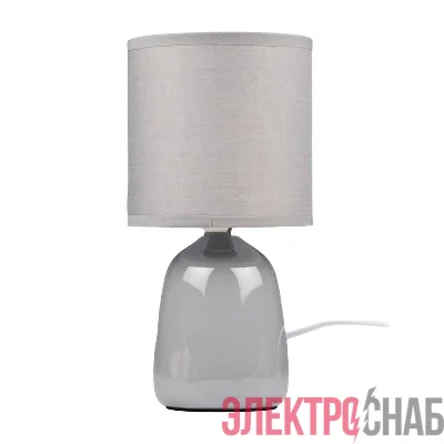 Светильник настольный JH2-02-gy E14 IP20 130х130х255мм керамика; ткань; PVC-пластик сер. JazzWay 5062320
