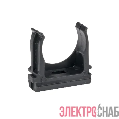 Держатель для труб (клипса) d32мм черн. (уп.50шт) Plast EKF derj-z-32-black