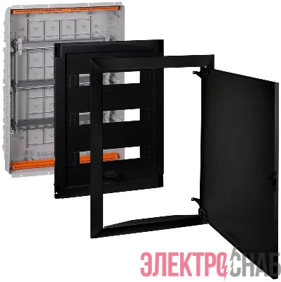 Щит СП 54мод. Тусо 686х518х125мм с метал. дверцей черн. Ruvinil 68154МЧ