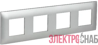 Рамка 4-м SKANDY SK-F04S серебр. IEK SK-M42-K23