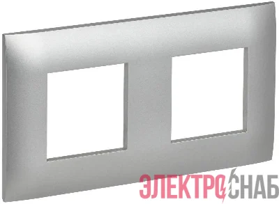 Рамка 2-м SKANDY SK-F02S серебр. IEK SK-M22-K23
