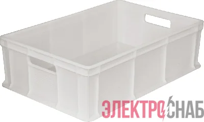 Ящик 600х400х180 мм сплошной с ручками натуральный морозостойкий 706.03.01 706.03.01