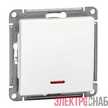 Выключатель 1-кл. СП W59 10А IP20 10AX с подсветкой механизм бел. SE VS110-153-1-86