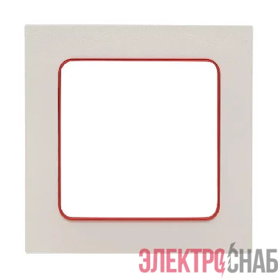Рамка 1-м Стокгольм бел. с линией цвета красн. PROxima EKF EXM-G-304-20