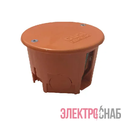 Коробка распределительная СП 68х45мм IP20 для полых стен негорюч. кругл. оранж. ГУСИ С3В70КГ Нг Евро