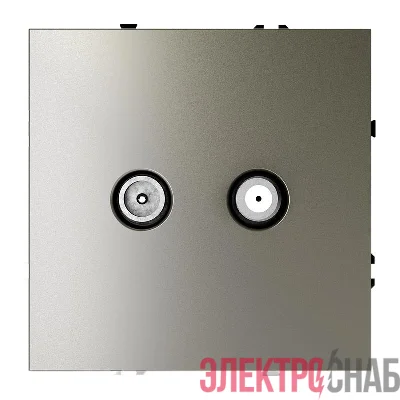 Розетка телевизионная оконечная TV + SAT 2-м СП S70 механизм шелк Voltum VLS060404