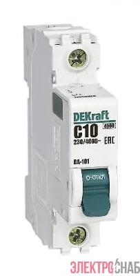 Выключатель автоматический модульный 1п C 10А 4.5кА ВА-101 DEKraft 11053DEK