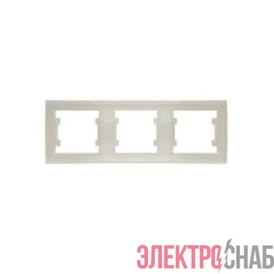 Рамка 3-м Бриллиант горизонт. сл. кость UNIVersal 7948707