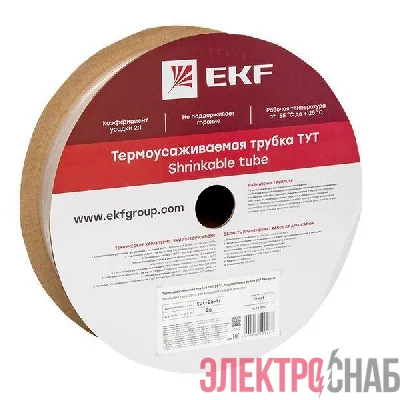 Трубка термоусадочная ТУТ 25/12.5 прозр. PROxima (уп.25м) EKF tut-25-tr
