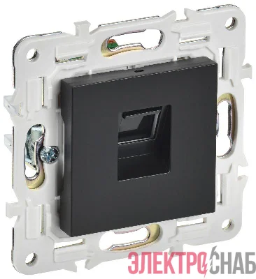 Розетка компьютерная RJ45 кат.6 SKANDY SK-K02Bl черн. IEK SK-K10-2-K02