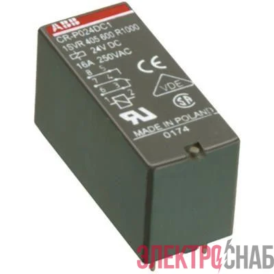 Реле CR-P024DC2 24B DC 2ПК (8A) ABB 1SVR405601R1000