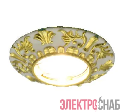 Светильник Regal 51 1 46 литой неповорот. MR16 бел./зол. ИТАЛМАК IT8449