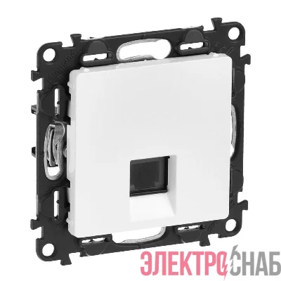 Механизм розетки телефонной Valena Life 1 выход RJ11 с лиц. панелью бел. Leg 753438