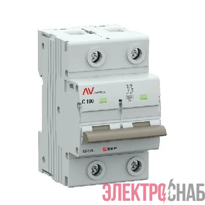 Выключатель автоматический 2п C 100А 10кА AV-125 AVERES EKF mcb125-2-100C-av